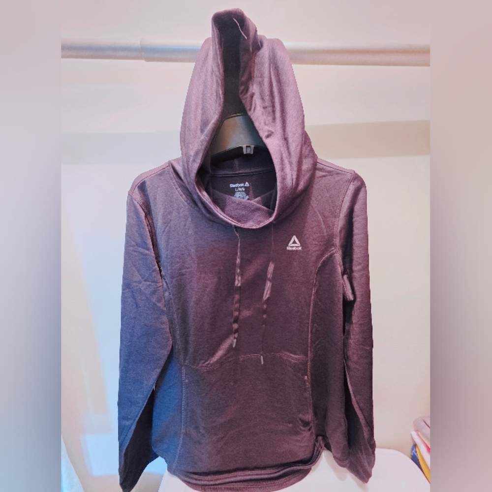 Reebok Men's Dark Purple Hoodie Sweater